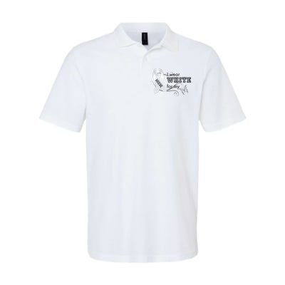 I Wear White For My Mom Lung Cancer Awareness Softstyle Adult Sport Polo