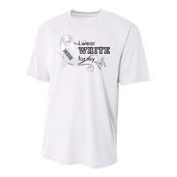 I Wear White For My Mom Lung Cancer Awareness Youth Performance Sprint T-Shirt