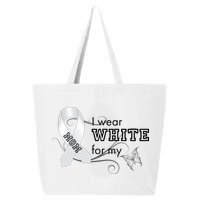 I Wear White For My Mom Lung Cancer Awareness 25L Jumbo Tote