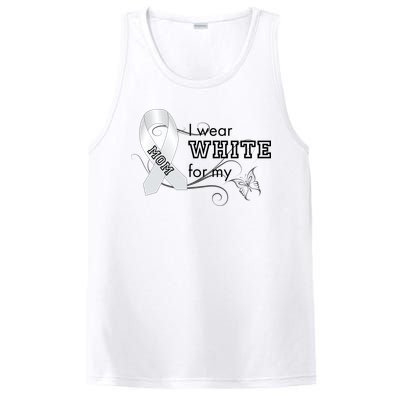 I Wear White For My Mom Lung Cancer Awareness PosiCharge Competitor Tank