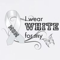 I Wear White For My Mom Lung Cancer Awareness Toddler T-Shirt