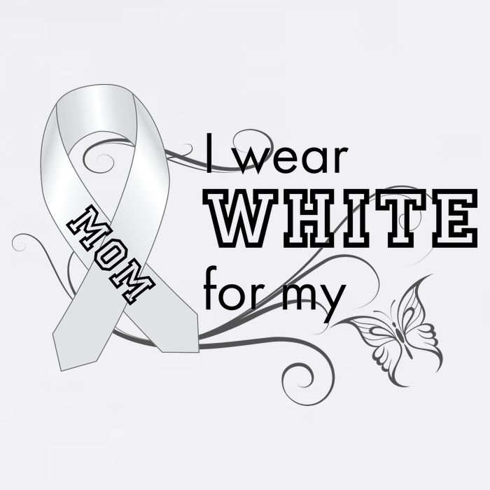 I Wear White For My Mom Lung Cancer Awareness Toddler T-Shirt