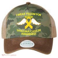 I Wear Yellow For Sarcoma Awareness  Legacy Tie Dye Trucker Hat