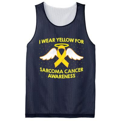 I Wear Yellow For Sarcoma Awareness  Mesh Reversible Basketball Jersey Tank