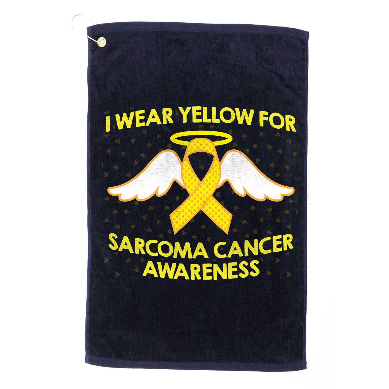 I Wear Yellow For Sarcoma Awareness  Golf Towel