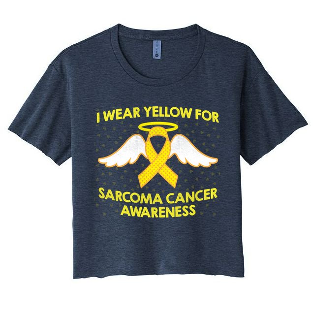 I Wear Yellow For Sarcoma Awareness  Crop Top