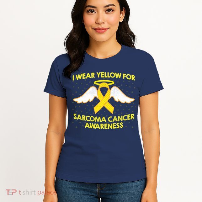 I Wear Yellow For Sarcoma Awareness  Womens T-Shirt