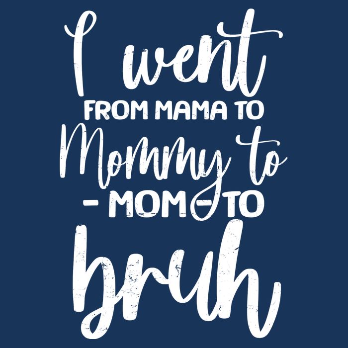 I Went From Mama To Bruh Funny Mother's Day Women's V-Neck T-Shirt