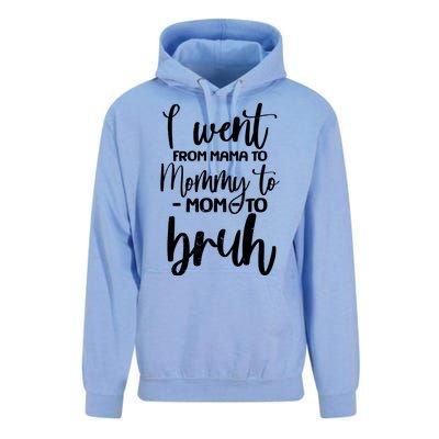 I Went From Mama To Bruh Funny Mother's Day Unisex Surf Hoodie