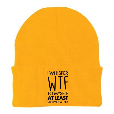 I Whisper WTF 20 Times A Day Knit Cap Winter Beanie