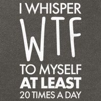 I Whisper WTF 20 Times A Day Cotton Canvas Backpack