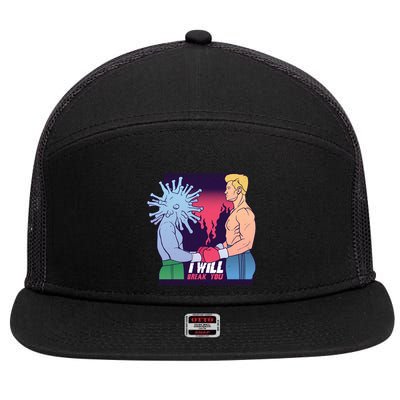 I Will Break You Boxing Virus 7 Panel Mesh Trucker Snapback Hat