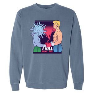 I Will Break You Boxing Virus Garment-Dyed Sweatshirt