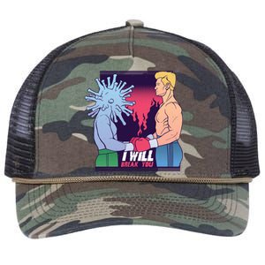 I Will Break You Boxing Virus Retro Rope Trucker Hat Cap