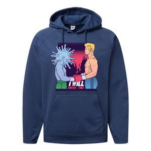 I Will Break You Boxing Virus Performance Fleece Hoodie