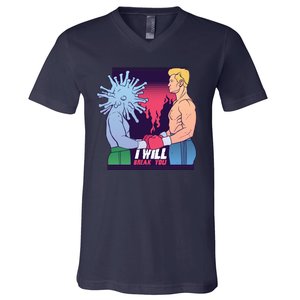 I Will Break You Boxing Virus V-Neck T-Shirt