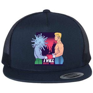 I Will Break You Boxing Virus Flat Bill Trucker Hat