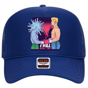 I Will Break You Boxing Virus High Crown Mesh Back Trucker Hat