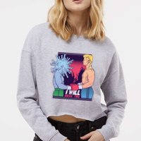 I Will Break You Boxing Virus Cropped Pullover Crew