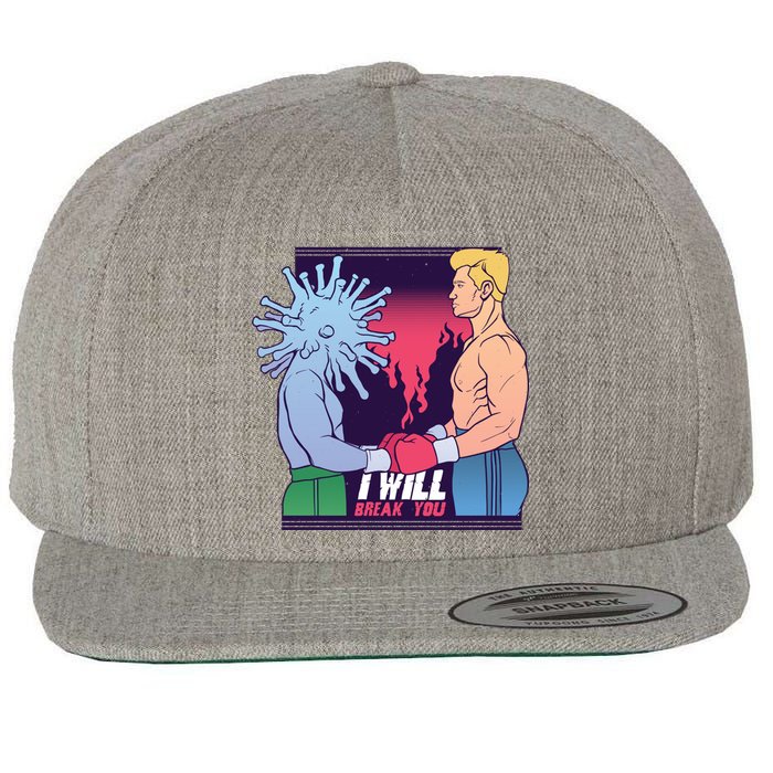 I Will Break You Boxing Virus Wool Snapback Cap