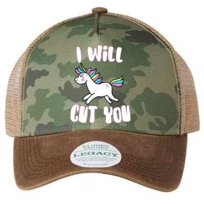 I Will Cut You Stabby Unicorn Legacy Tie Dye Trucker Hat