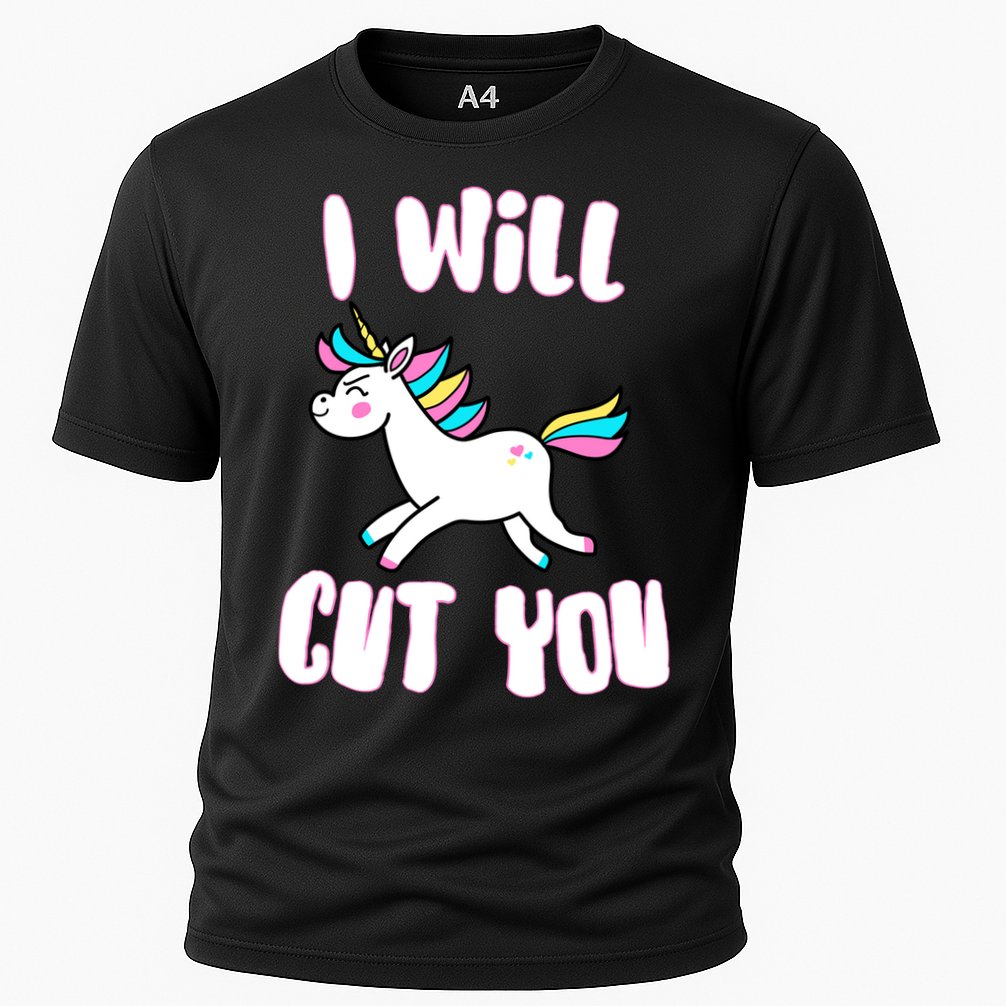 I Will Cut You Stabby Unicorn Cooling Performance Crew T-Shirt