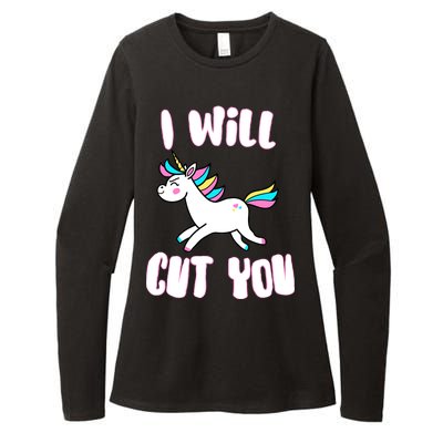 I Will Cut You Stabby Unicorn Womens CVC Long Sleeve Shirt