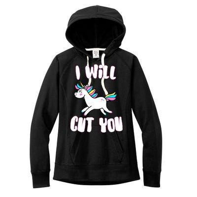 I Will Cut You Stabby Unicorn Women's Fleece Hoodie