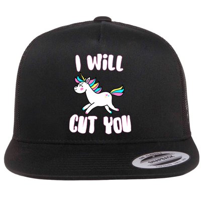 I Will Cut You Stabby Unicorn Flatbill Hat