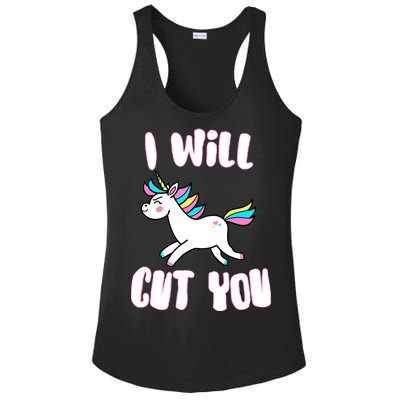 I Will Cut You Stabby Unicorn Ladies PosiCharge Competitor Racerback Tank