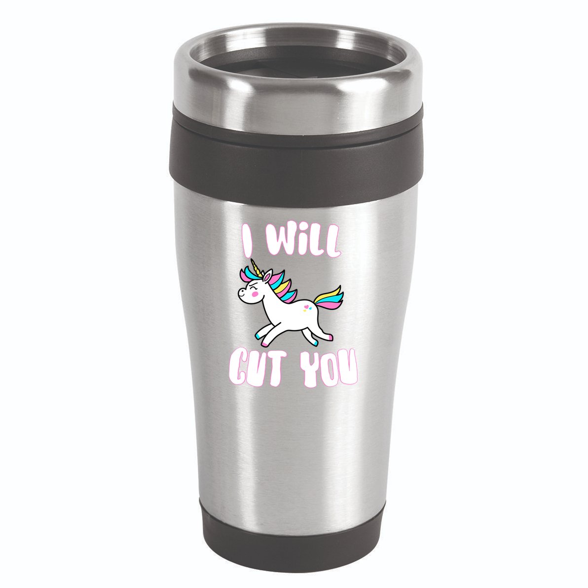 I Will Cut You Stabby Unicorn 16oz Travel Tumbler
