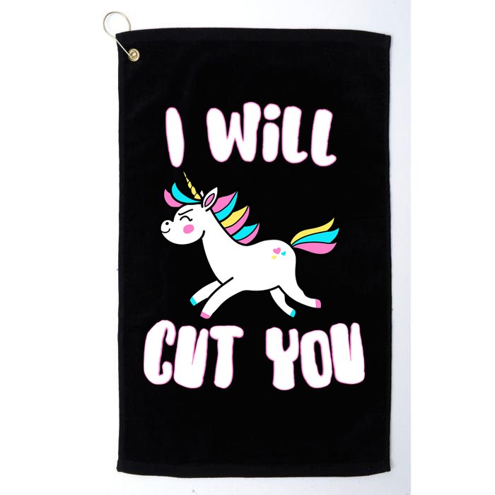 I Will Cut You Stabby Unicorn Golf Towel