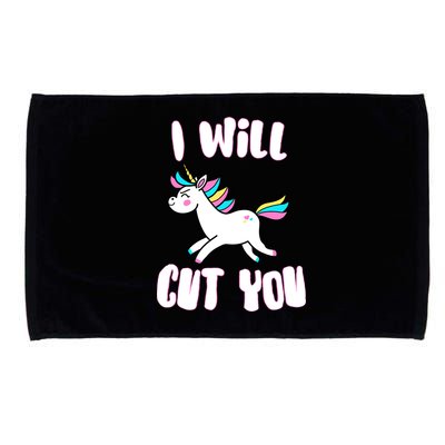 I Will Cut You Stabby Unicorn Microfiber Hand Towel