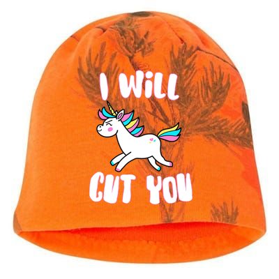 I Will Cut You Stabby Unicorn Kati - Camo Knit Beanie