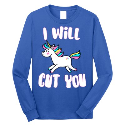 I Will Cut You Stabby Unicorn Long Sleeve Shirt