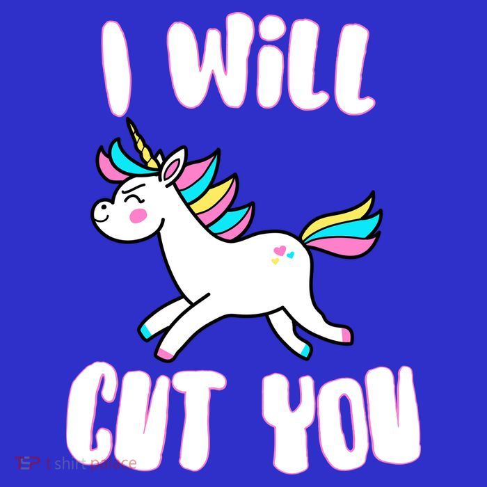 I Will Cut You Stabby Unicorn Button