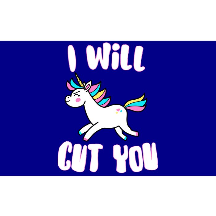 I Will Cut You Stabby Unicorn Bumper Sticker