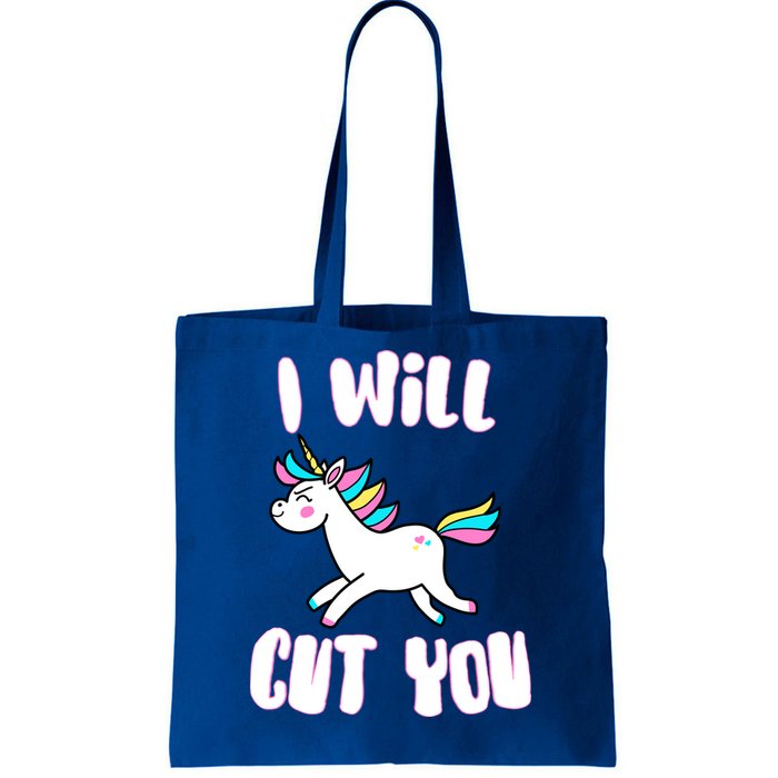 I Will Cut You Stabby Unicorn Tote Bag