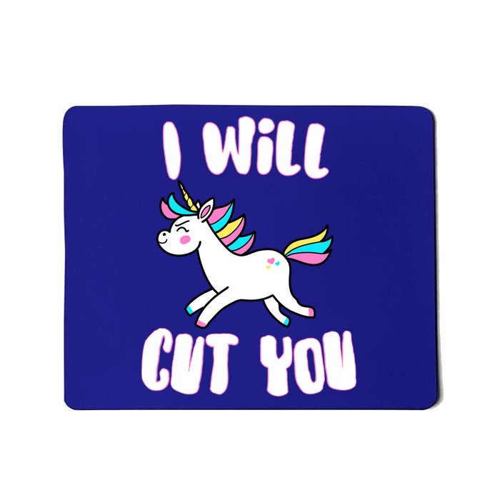 I Will Cut You Stabby Unicorn Mousepad