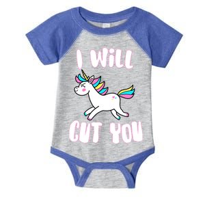 I Will Cut You Stabby Unicorn Infant Baby Jersey Bodysuit