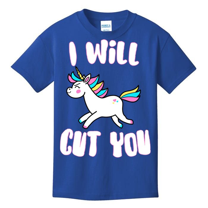 I Will Cut You Stabby Unicorn Kids T-Shirt