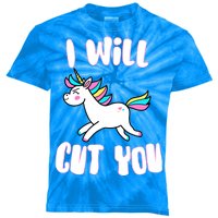 I Will Cut You Stabby Unicorn Kids Tie-Dye T-Shirt