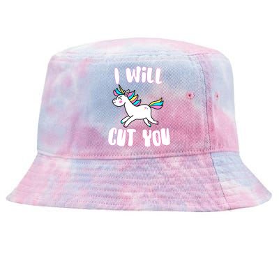 I Will Cut You Stabby Unicorn Tie-Dyed Bucket Hat