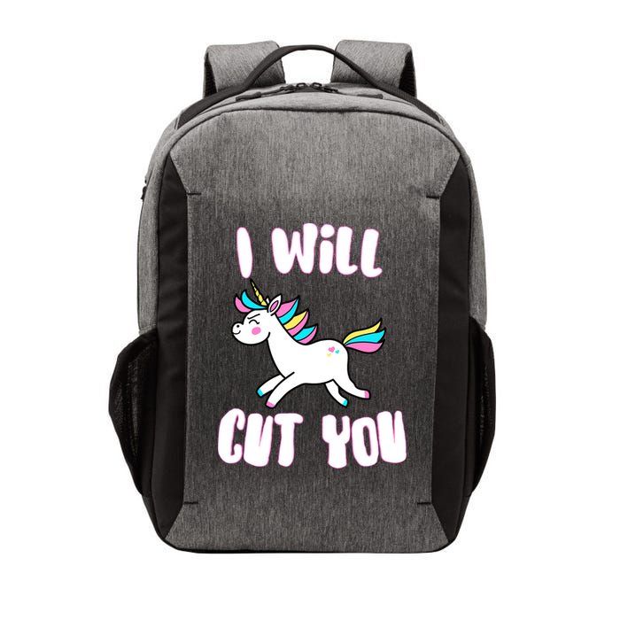 I Will Cut You Stabby Unicorn Vector Backpack