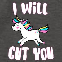 I Will Cut You Stabby Unicorn Vector Backpack