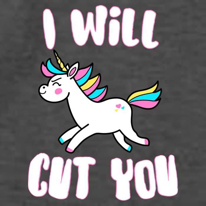 I Will Cut You Stabby Unicorn Vector Backpack