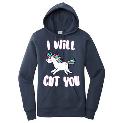 I Will Cut You Stabby Unicorn Women's Pullover Hoodie