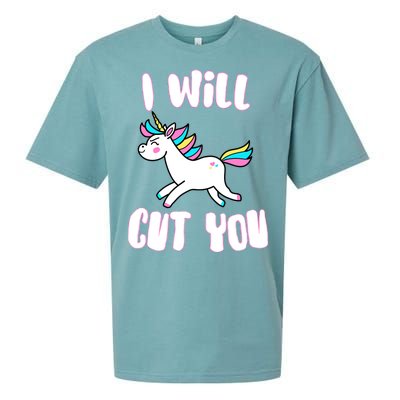 I Will Cut You Stabby Unicorn Sueded Cloud Jersey T-Shirt