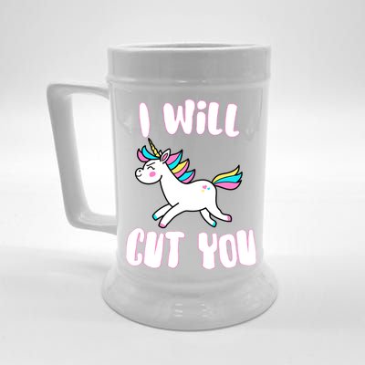 I Will Cut You Stabby Unicorn Beer Stein