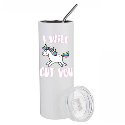 I Will Cut You Stabby Unicorn Stainless Steel Tumbler